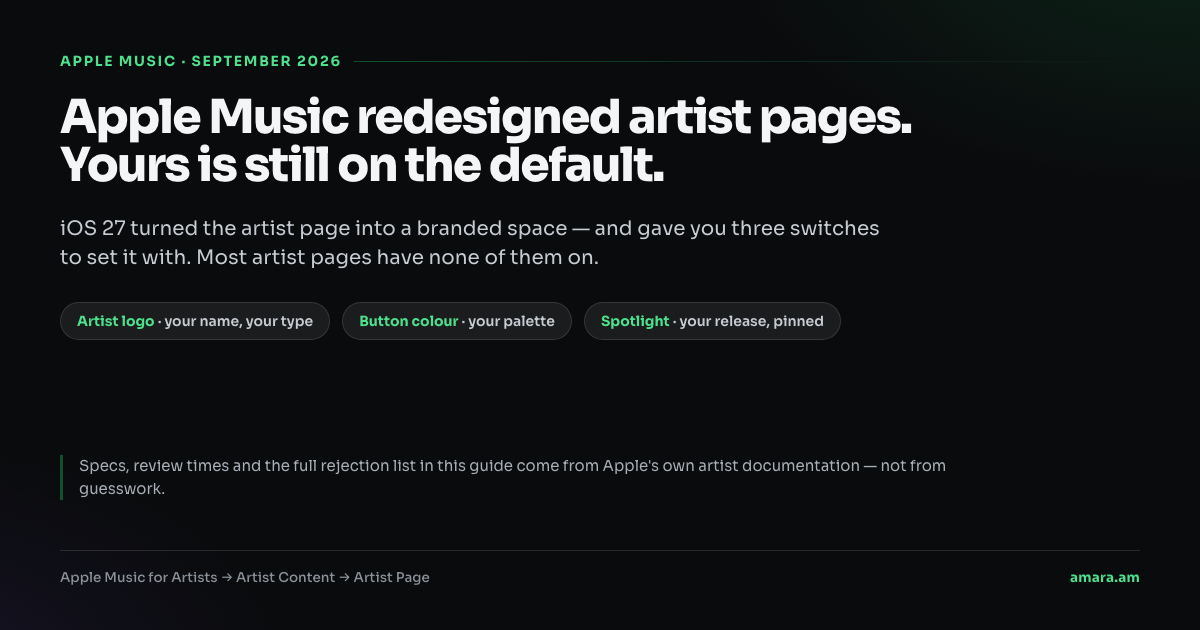 Apple Music-ը վերափոխեց արտիստի էջերը՝ արտիստի լոգո, կոճակների գույն և Spotlight